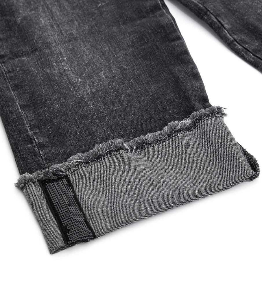 Dívčí džíny straight fit cropped s ohrnovacími lemy nohavic