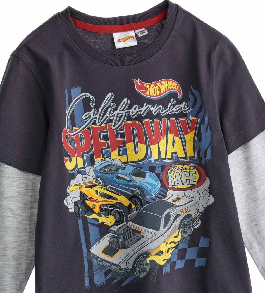 Chlapecké tričko s dlouhým rukávem Hot Wheels