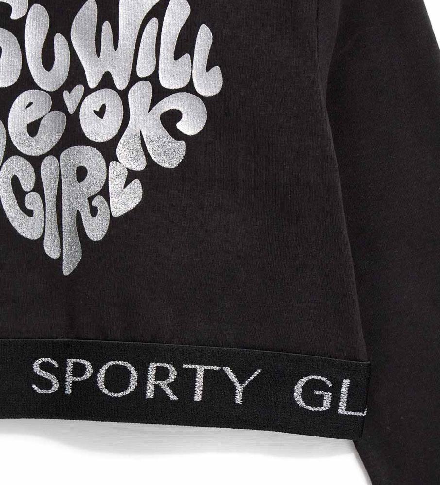 Dívčí Crop top s dlouhým rukávem
